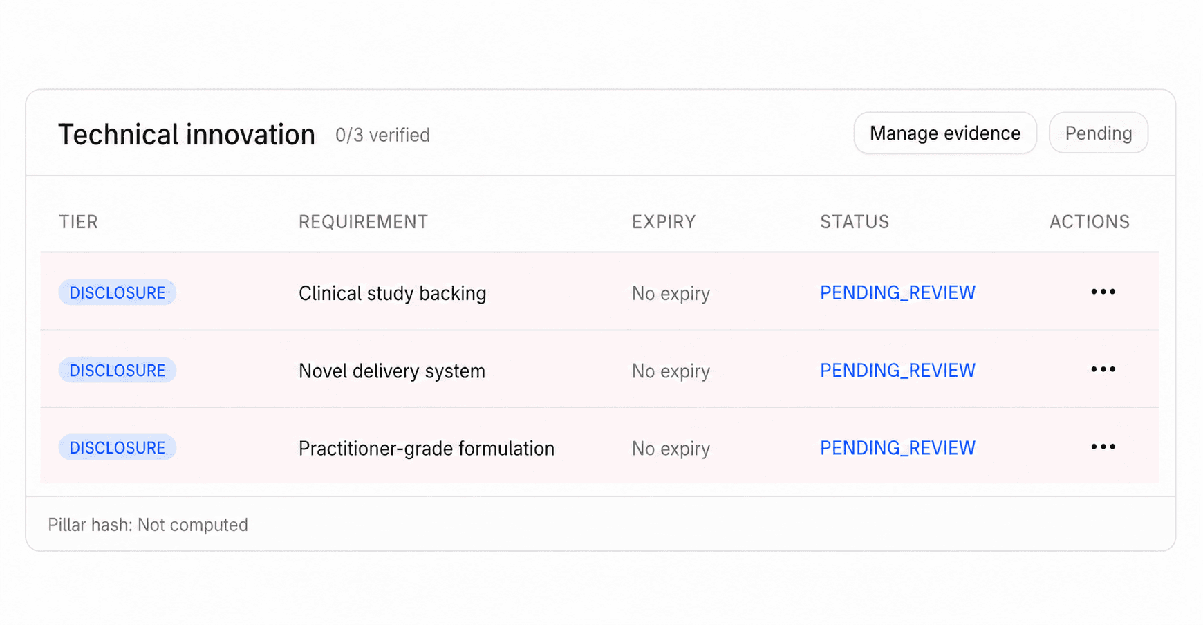 Truva pillar detail — technical innovation